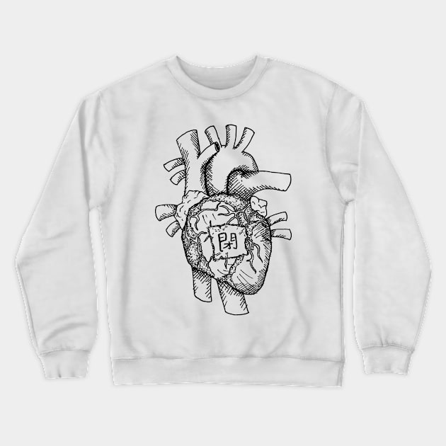 Closed Heart Crewneck Sweatshirt by Fjordly